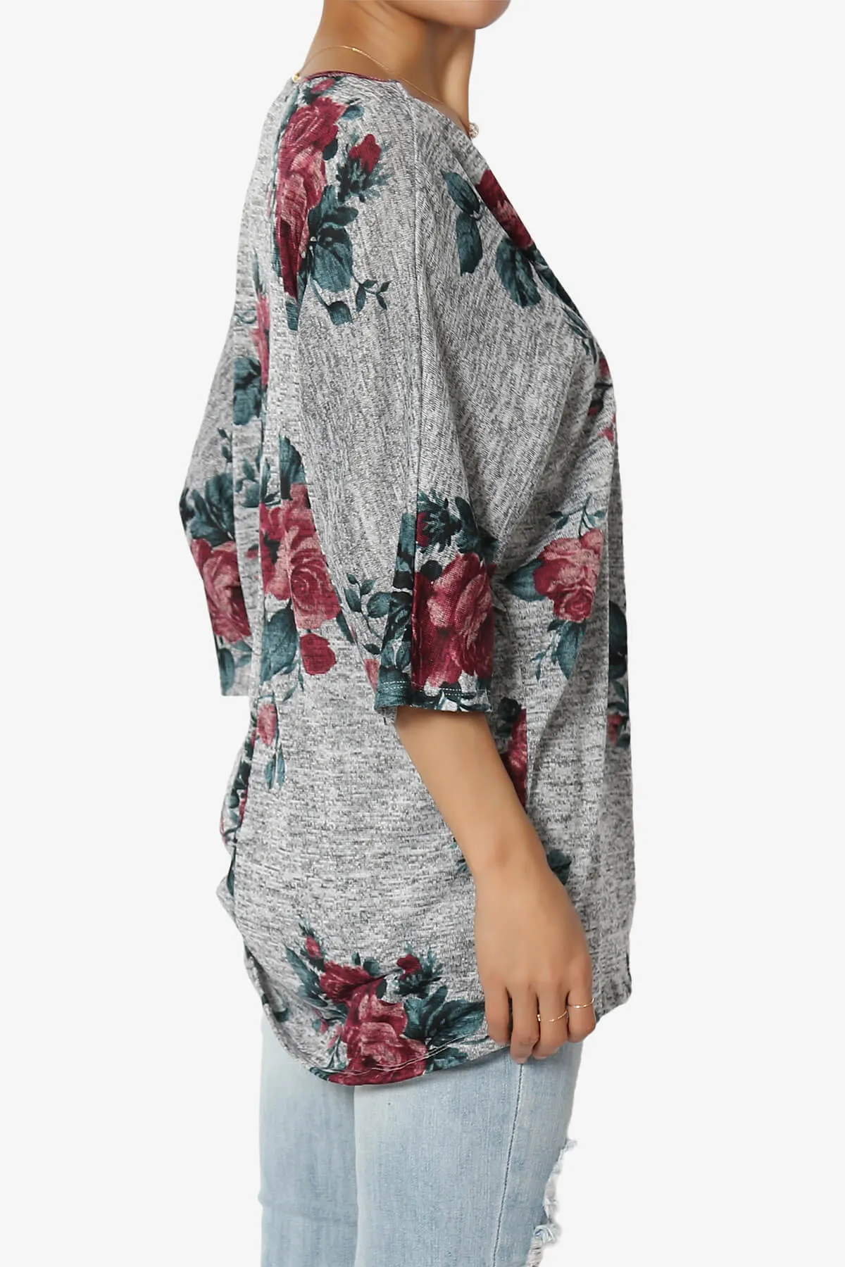Wanda Printed Dolman Sleeve Top PLUS