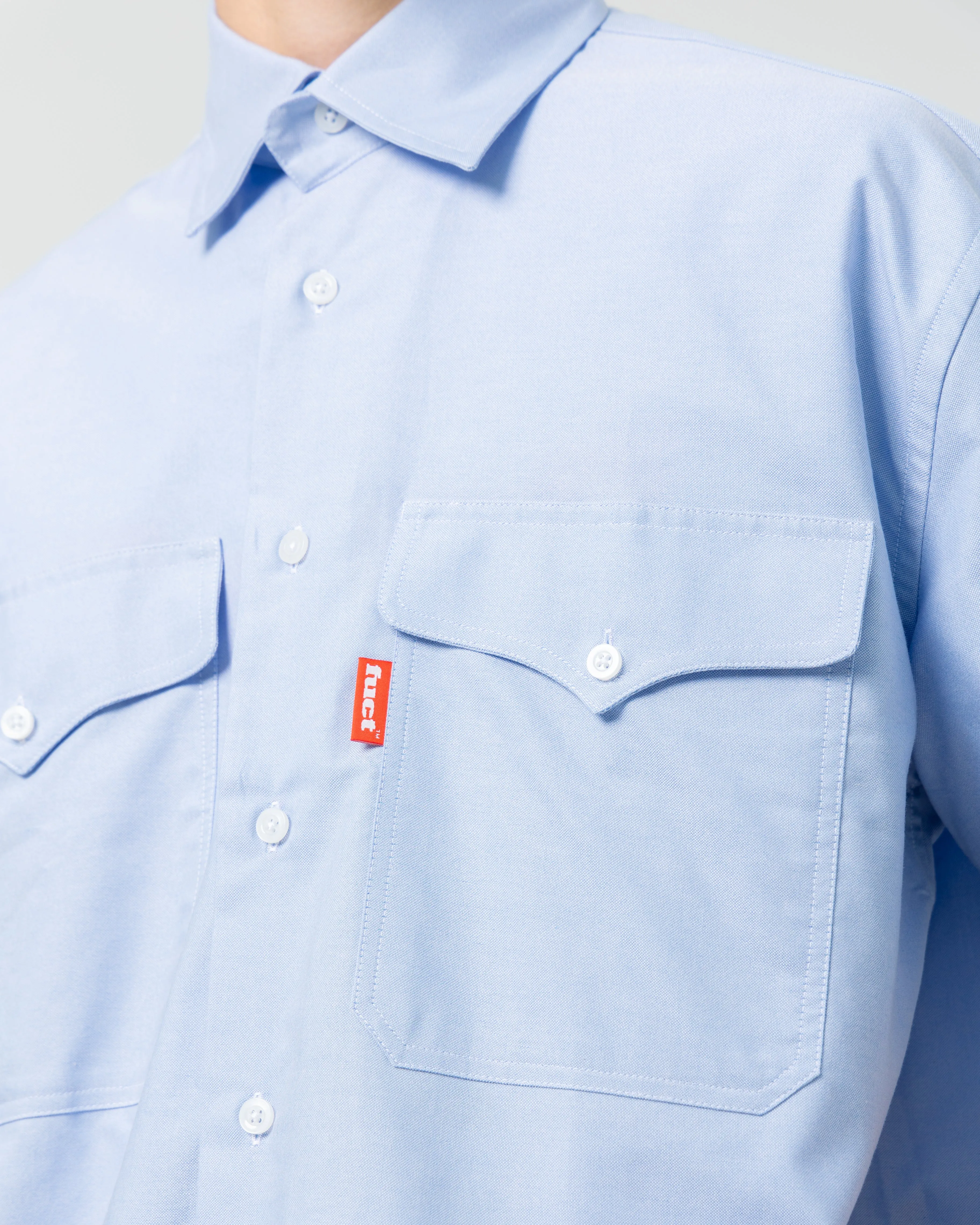 Western Yoke Pocket Oxford Shirt | Blue