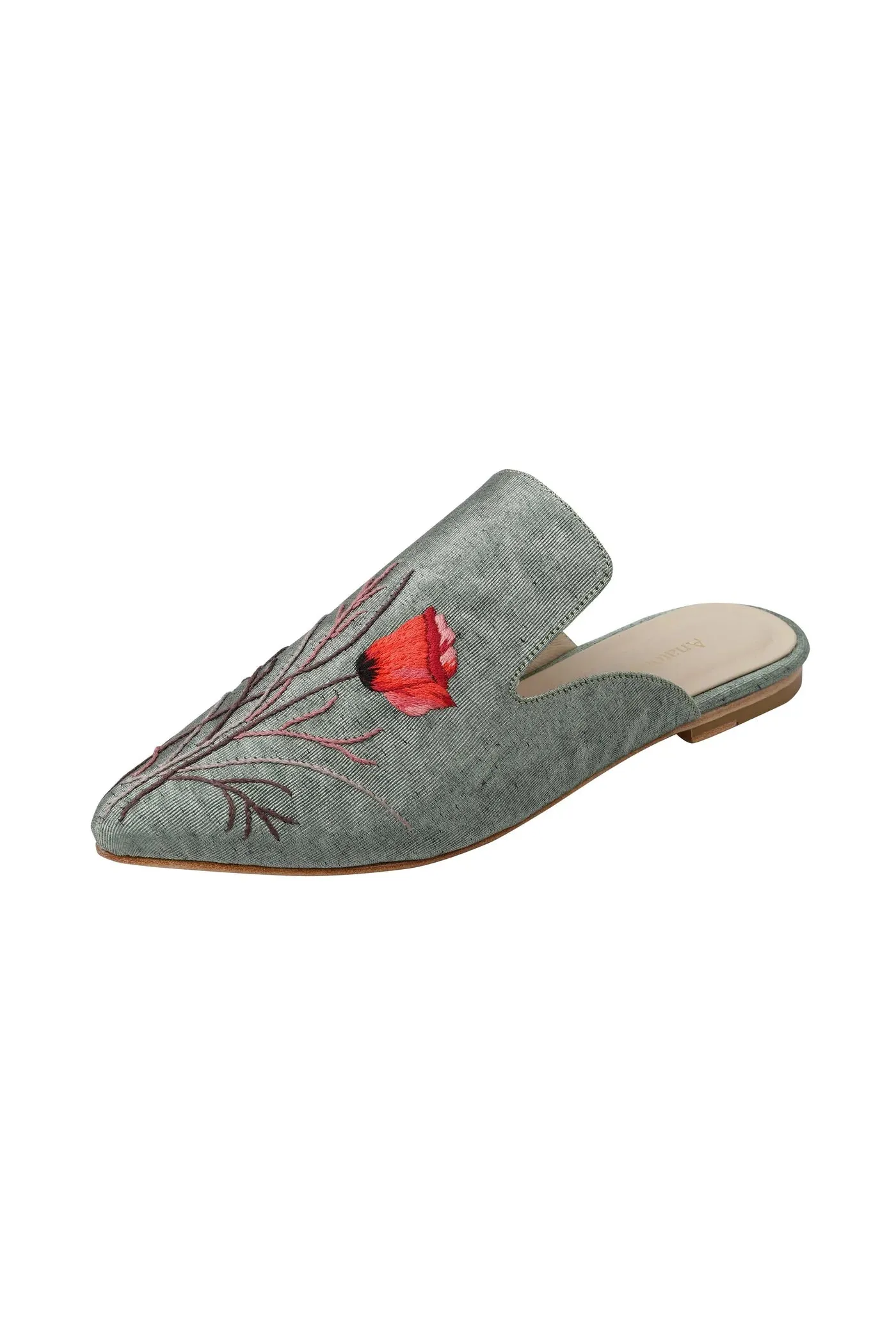 WHISPERING POPPIES - HAND-EMBROIDERED LIMITED EDITION MULES