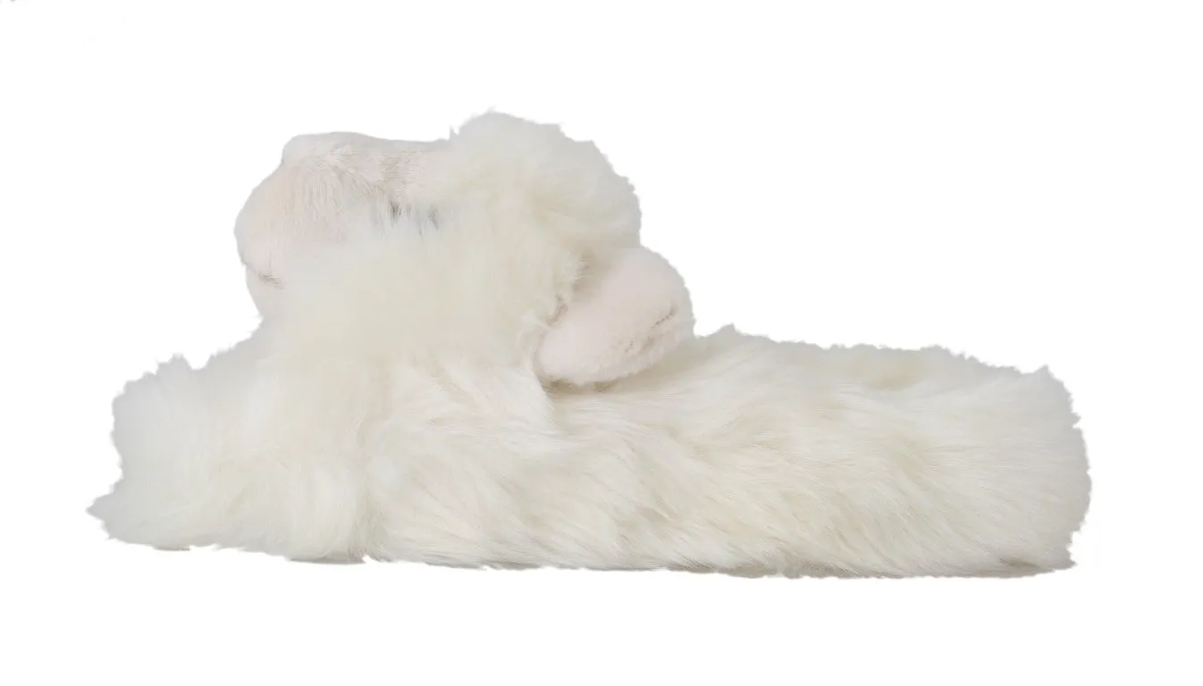 White Bear Faux Fur Mules Slippers