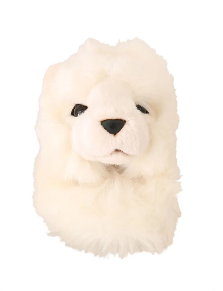 White Bear Faux Fur Mules Slippers