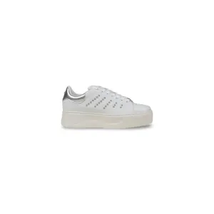White Studded Platform Sneaker