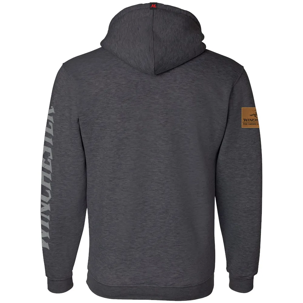 Winchester Legend - Buck Belt Buckle - Fleece Pullover Hoodie - Made in USA