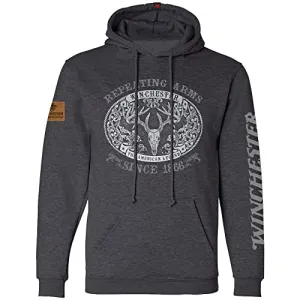 Winchester Legend - Buck Belt Buckle - Fleece Pullover Hoodie - Made in USA