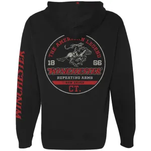 Winchester Pro - Rider in Circle - Fleece Pullover Hoodie
