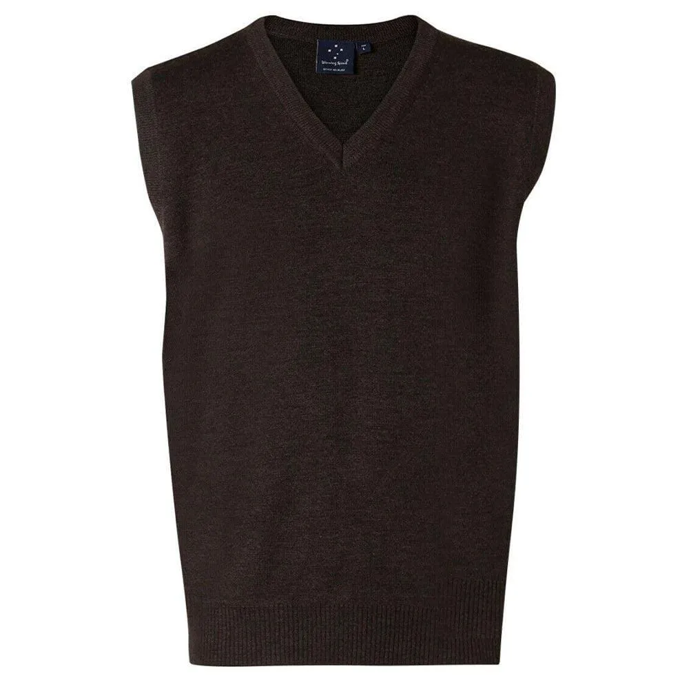 WJ02 Unisex Wool Acrylic V-Neck Vest