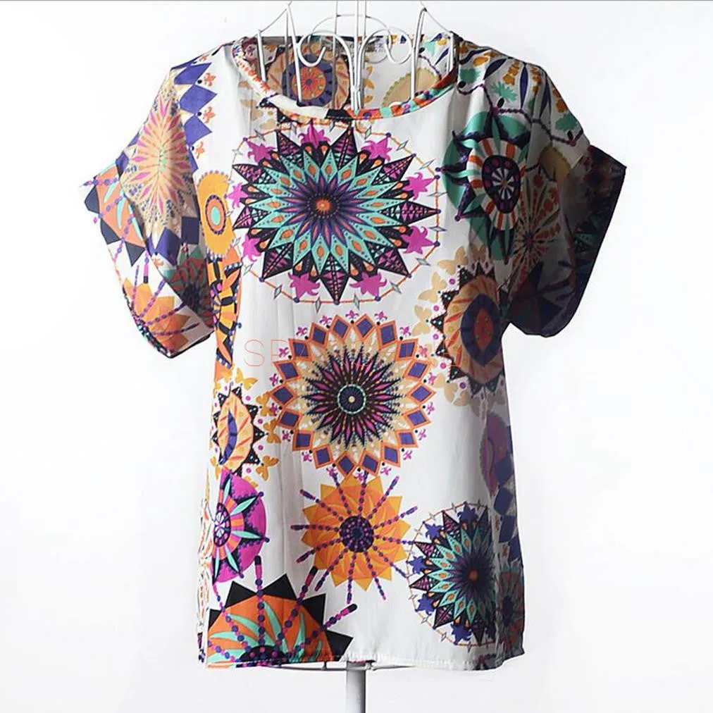 Women Blouses Chiffon Shirt Women Plus Size Short Sleeve Women Tops