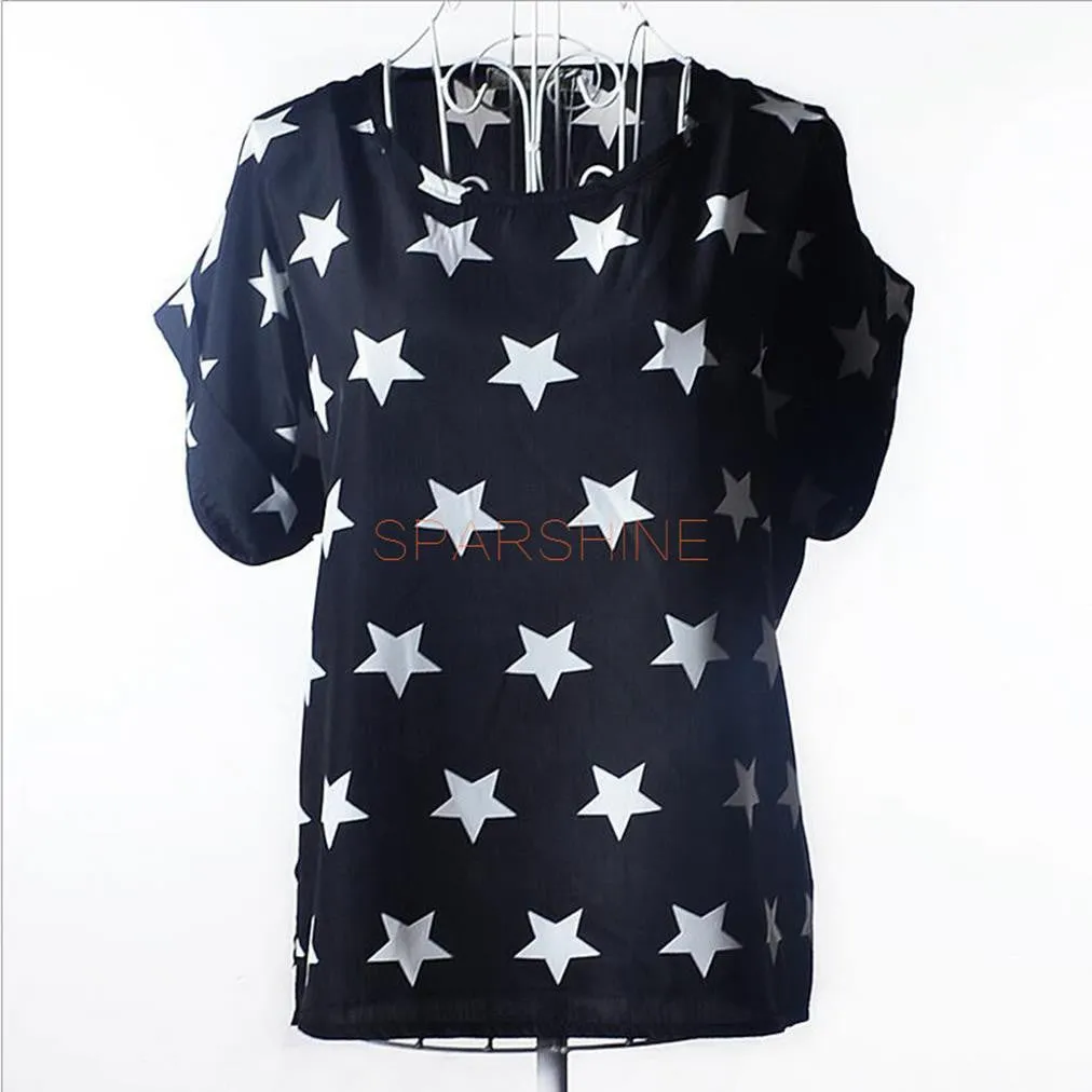 Women Blouses Chiffon Shirt Women Plus Size Short Sleeve Women Tops