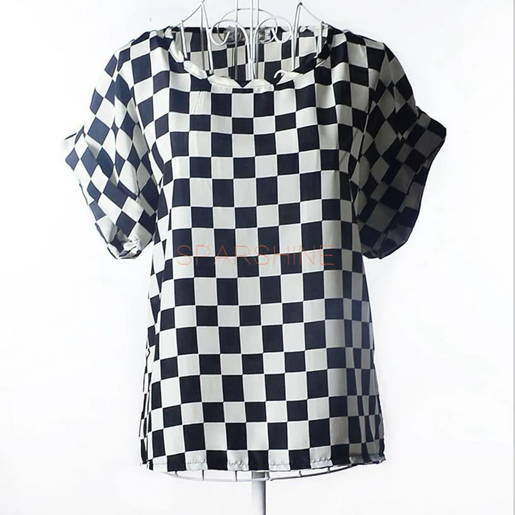 Women Blouses Chiffon Shirt Women Plus Size Short Sleeve Women Tops