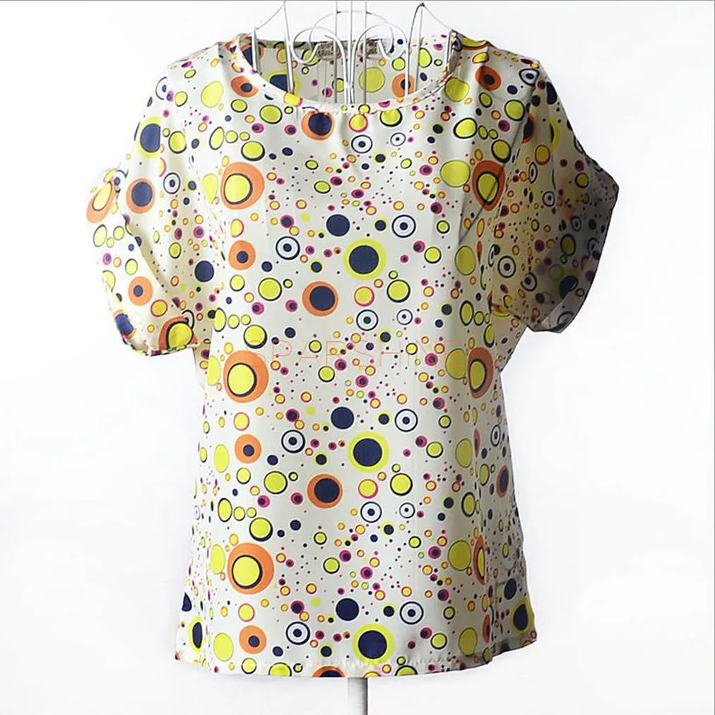 Women Blouses Chiffon Shirt Women Plus Size Short Sleeve Women Tops