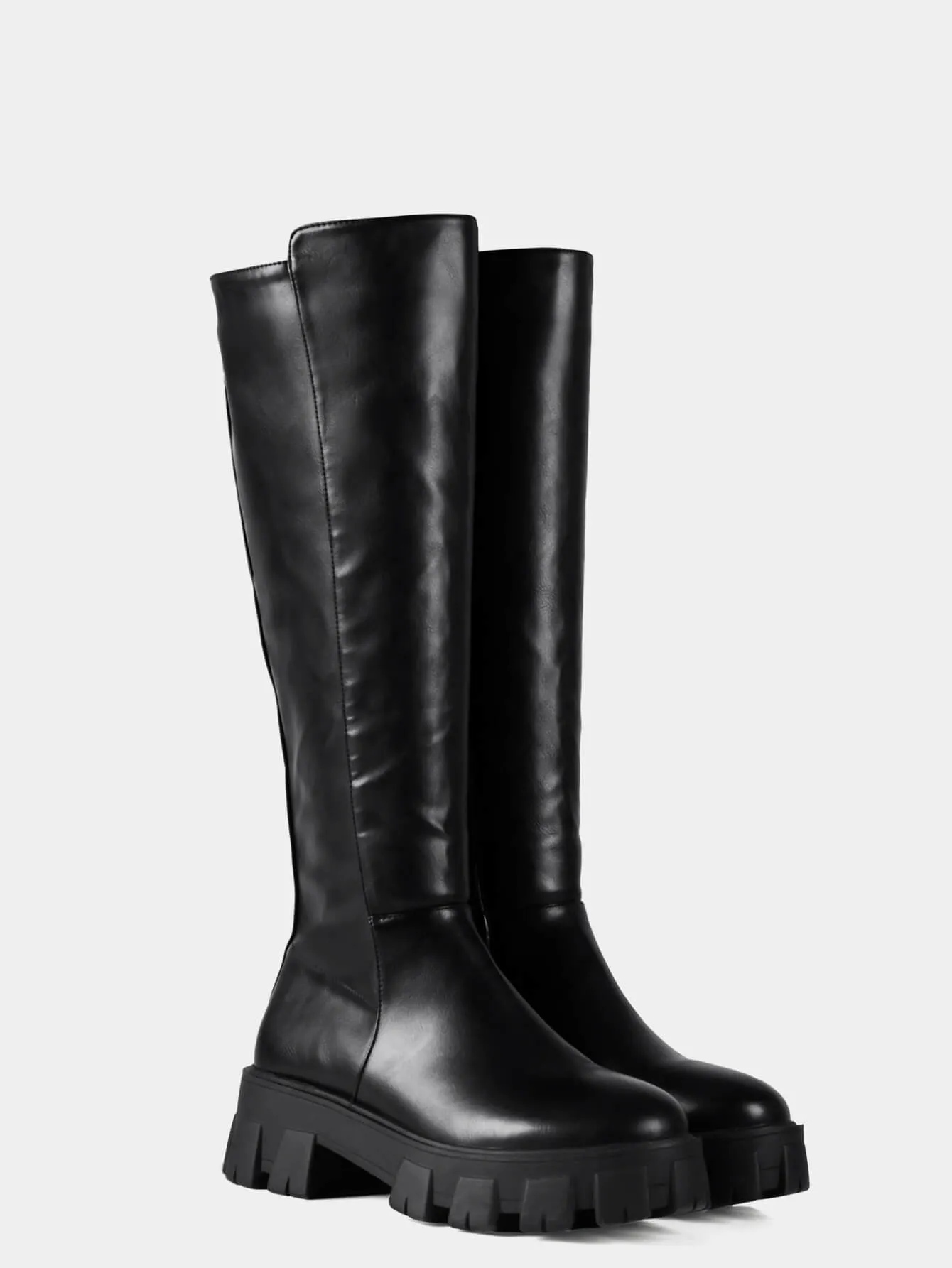 Women Low Heeled Mid Calf Boots