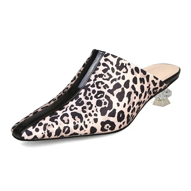 Women Low Heels Mules Ladies Slip