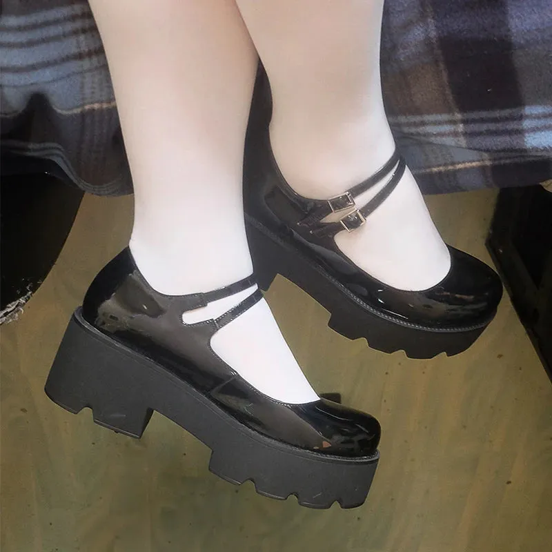 Women Platform Mary Jane Shoes Pumps