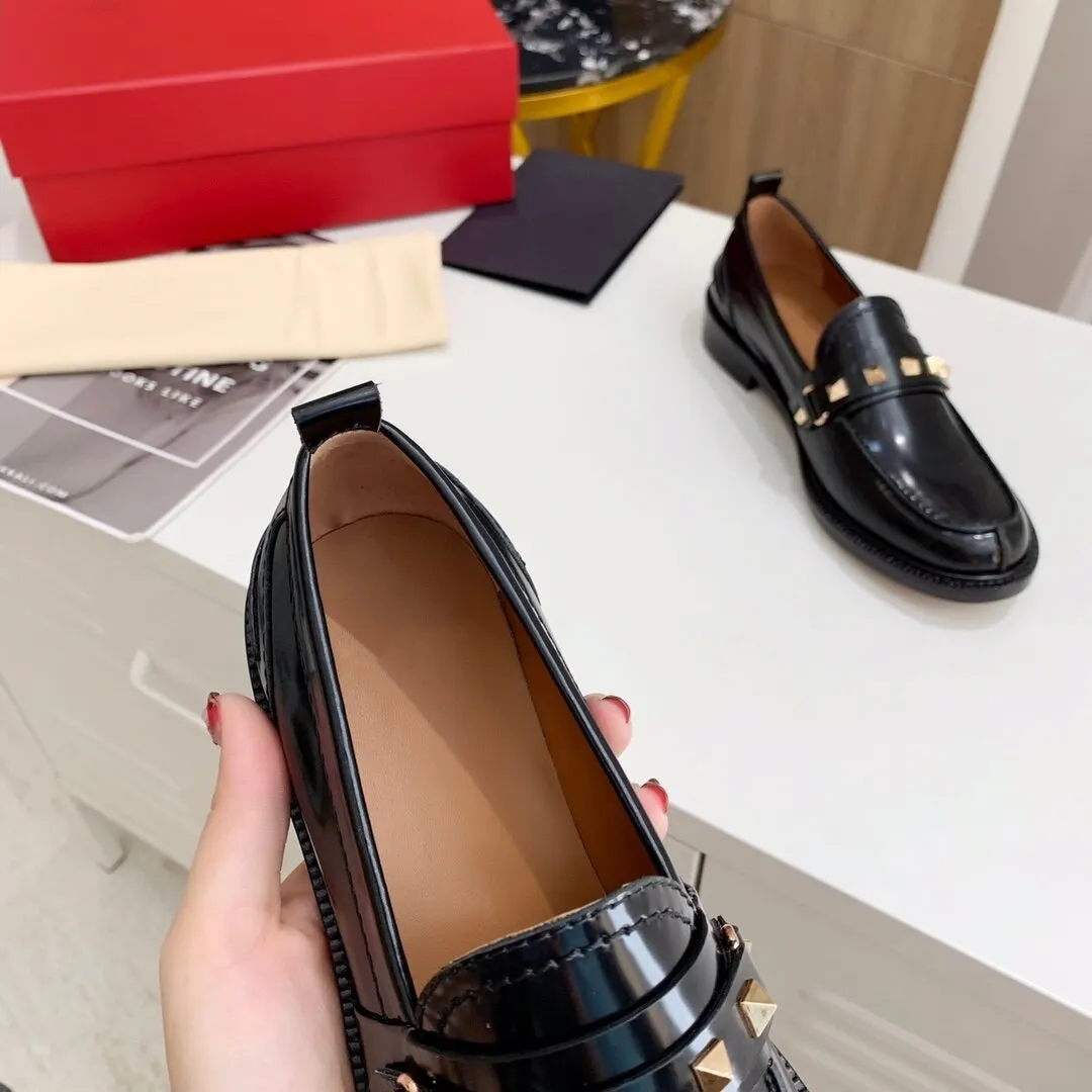 Women Shoes  Genuine Leather Platform Loafers