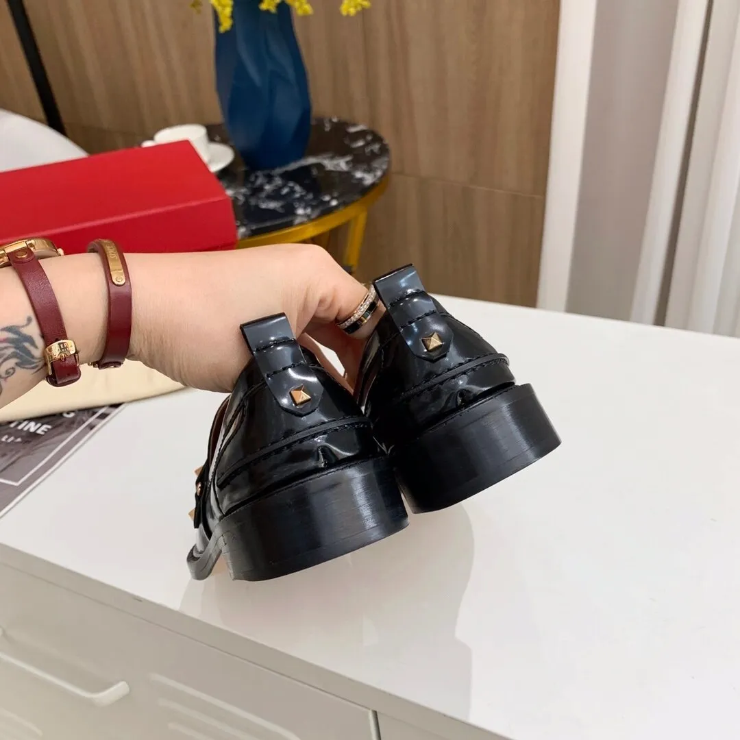 Women Shoes  Genuine Leather Platform Loafers