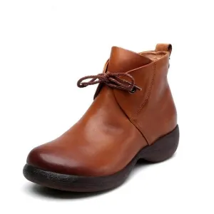 Women Shoes Retro 2020 New Autumn Women  Genuine Leather Shoes Casual Women Or Ladies Shoes