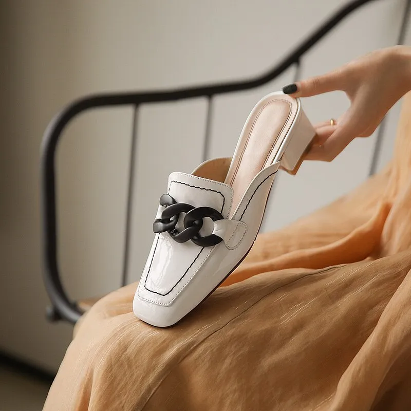 Women Slippers Square Toe