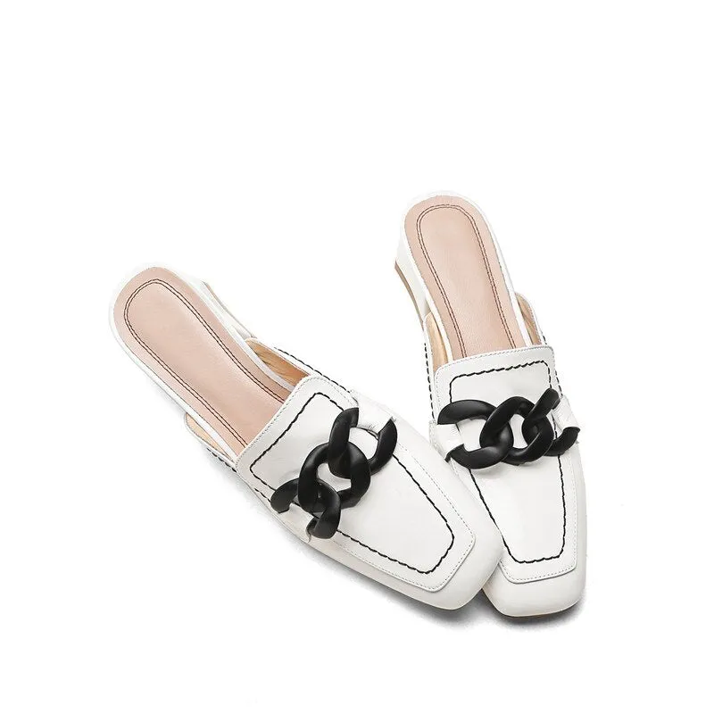 Women Slippers Square Toe