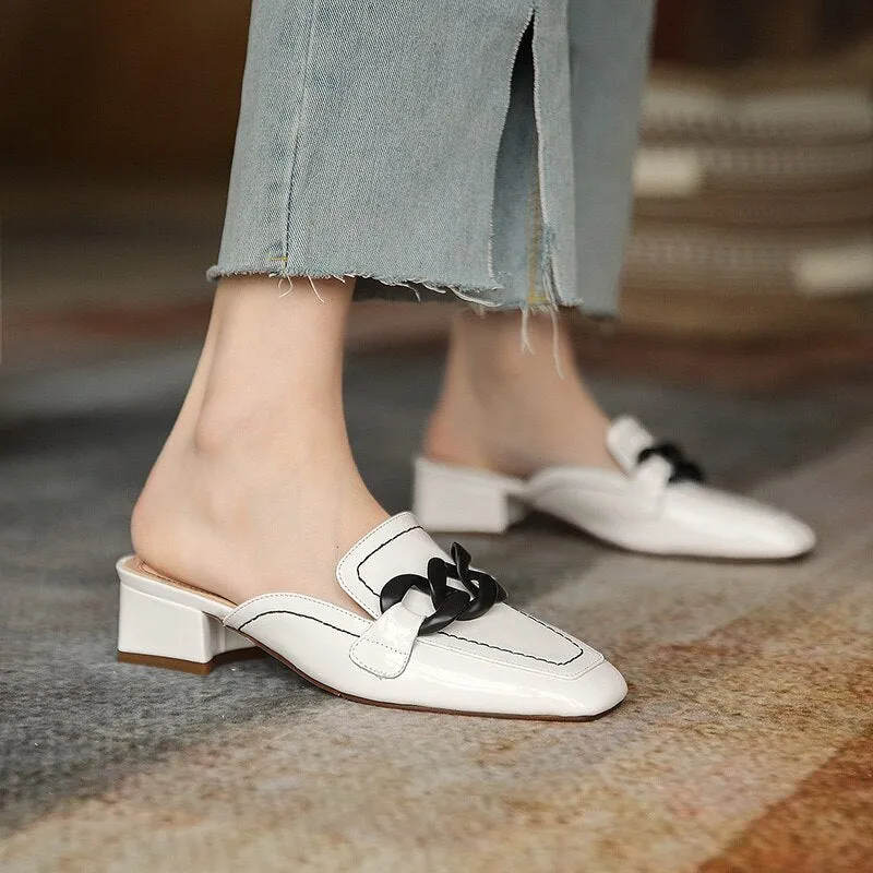 Women Slippers Square Toe