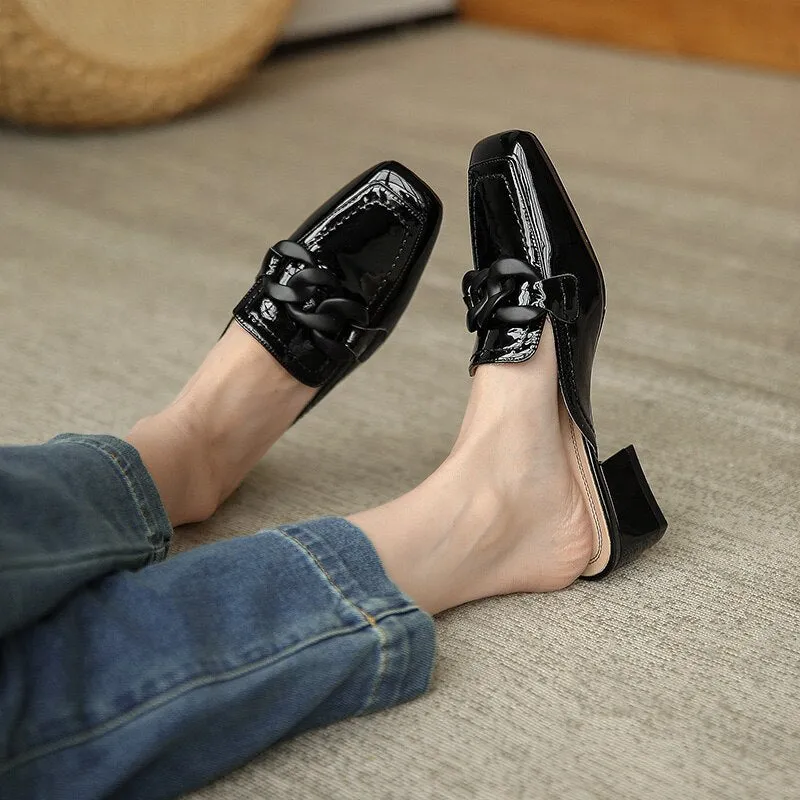 Women Slippers Square Toe