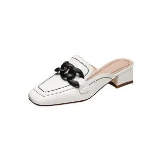 Women Slippers Square Toe