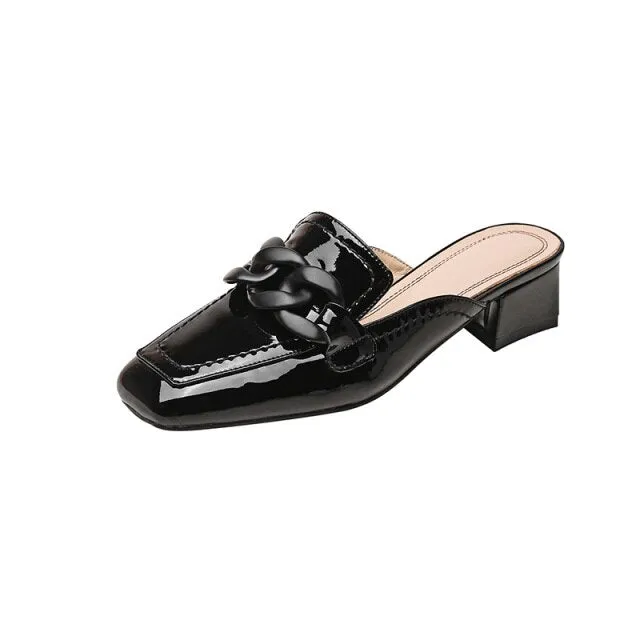 Women Slippers Square Toe