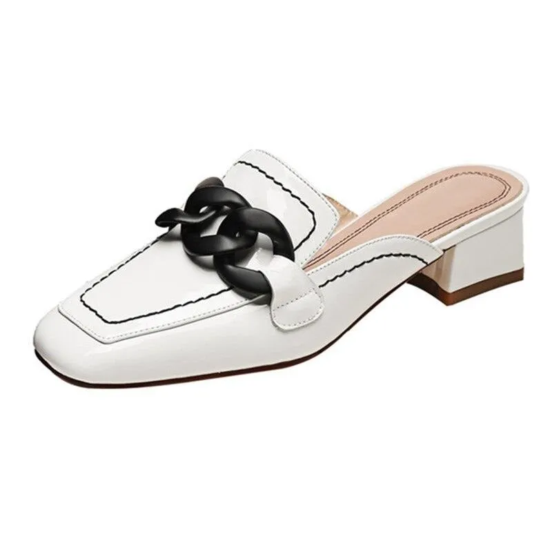 Women Slippers Square Toe