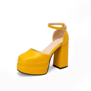 Women's Ankle Strap Chunky Heel Platform Sandals