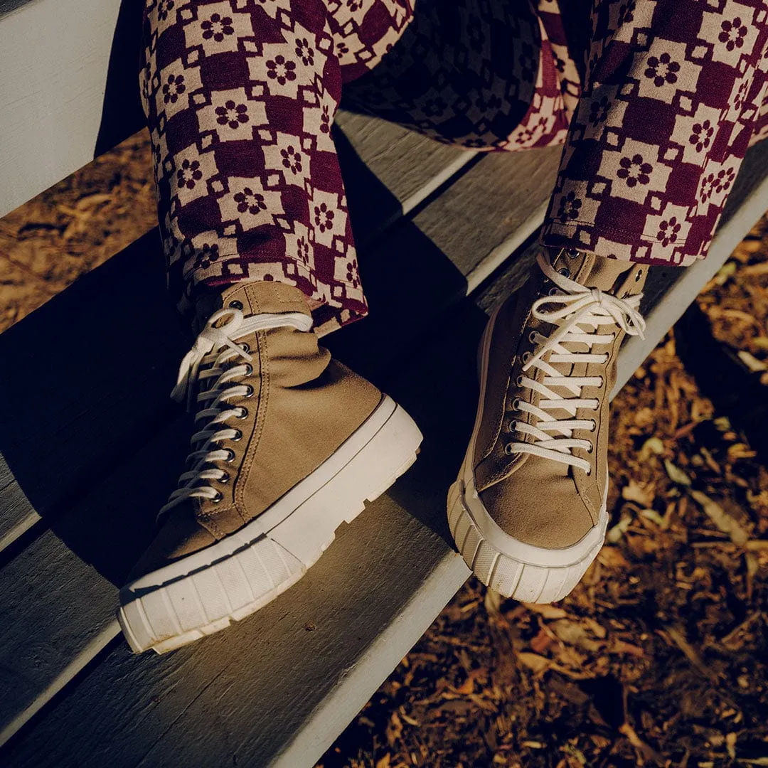 Womens - La Brea Lug High Top Platform - Stone
