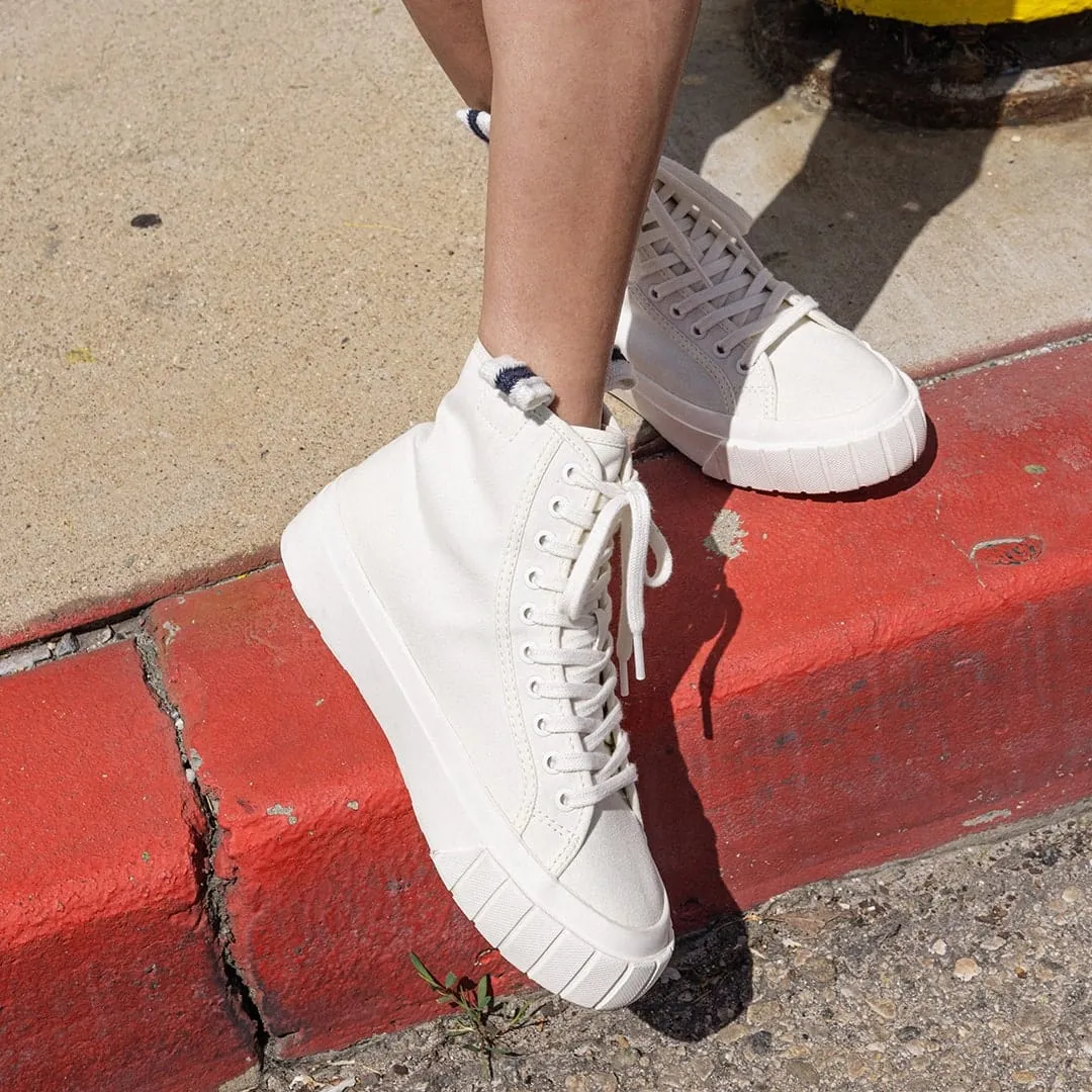 Womens - La Brea Lug High Top Platform - White