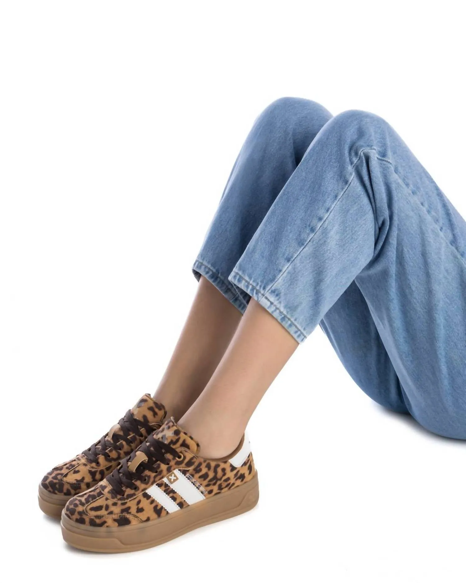 Women's Platform Trainer Sneakers In Leopard