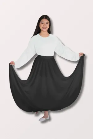 Women's Plus Size Praise Dance Circle Skirt - Black