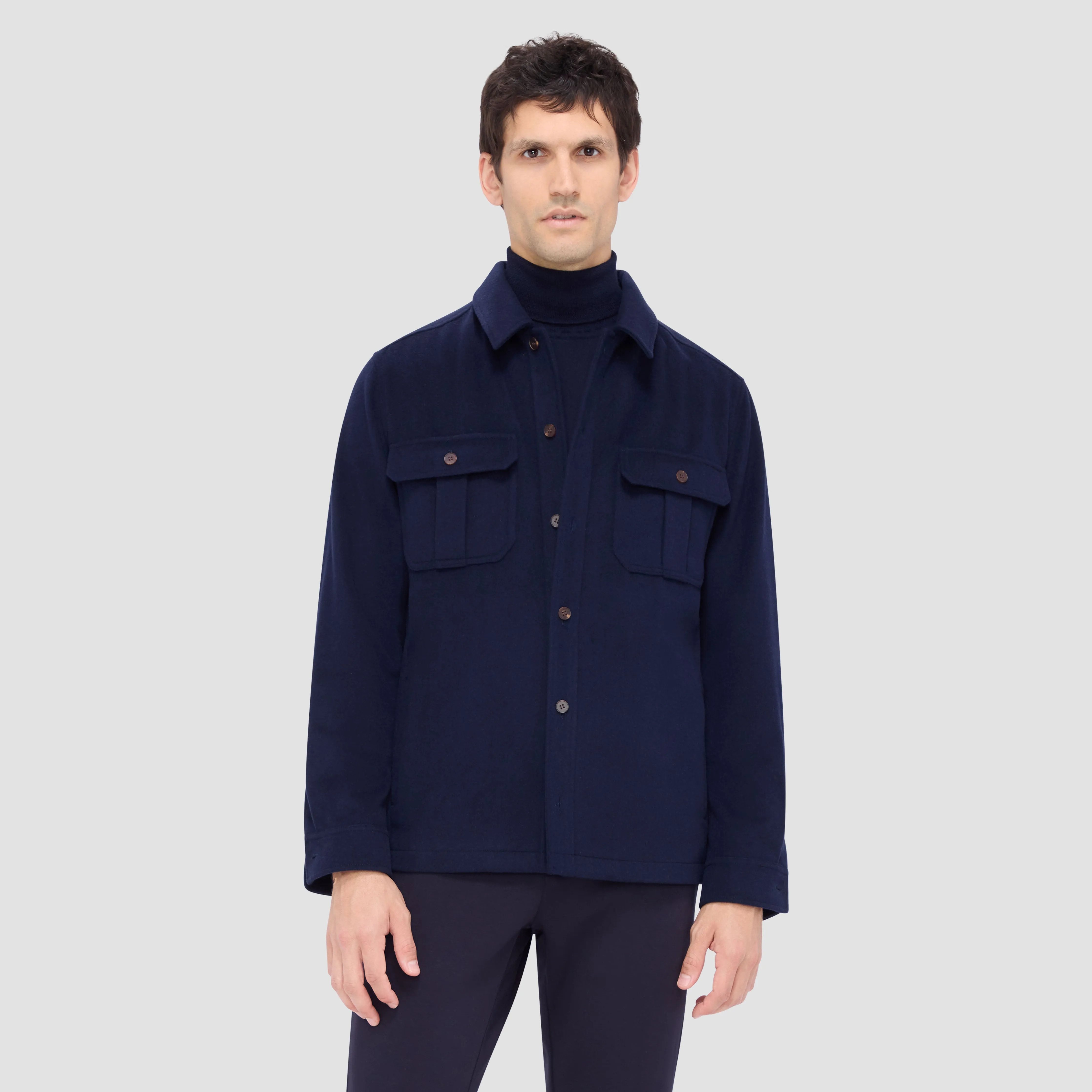 Wool Cashmere Shirt Jacket