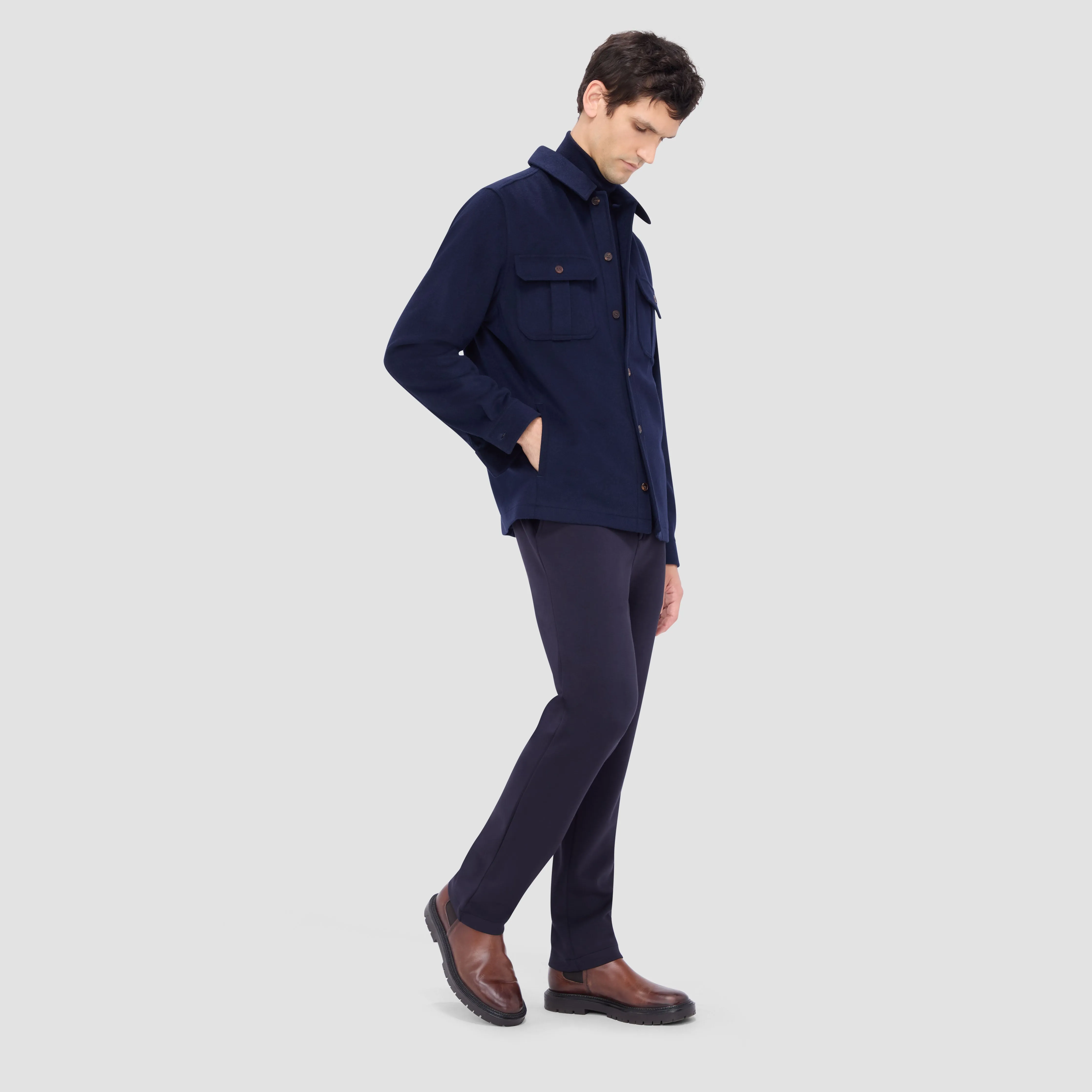 Wool Cashmere Shirt Jacket