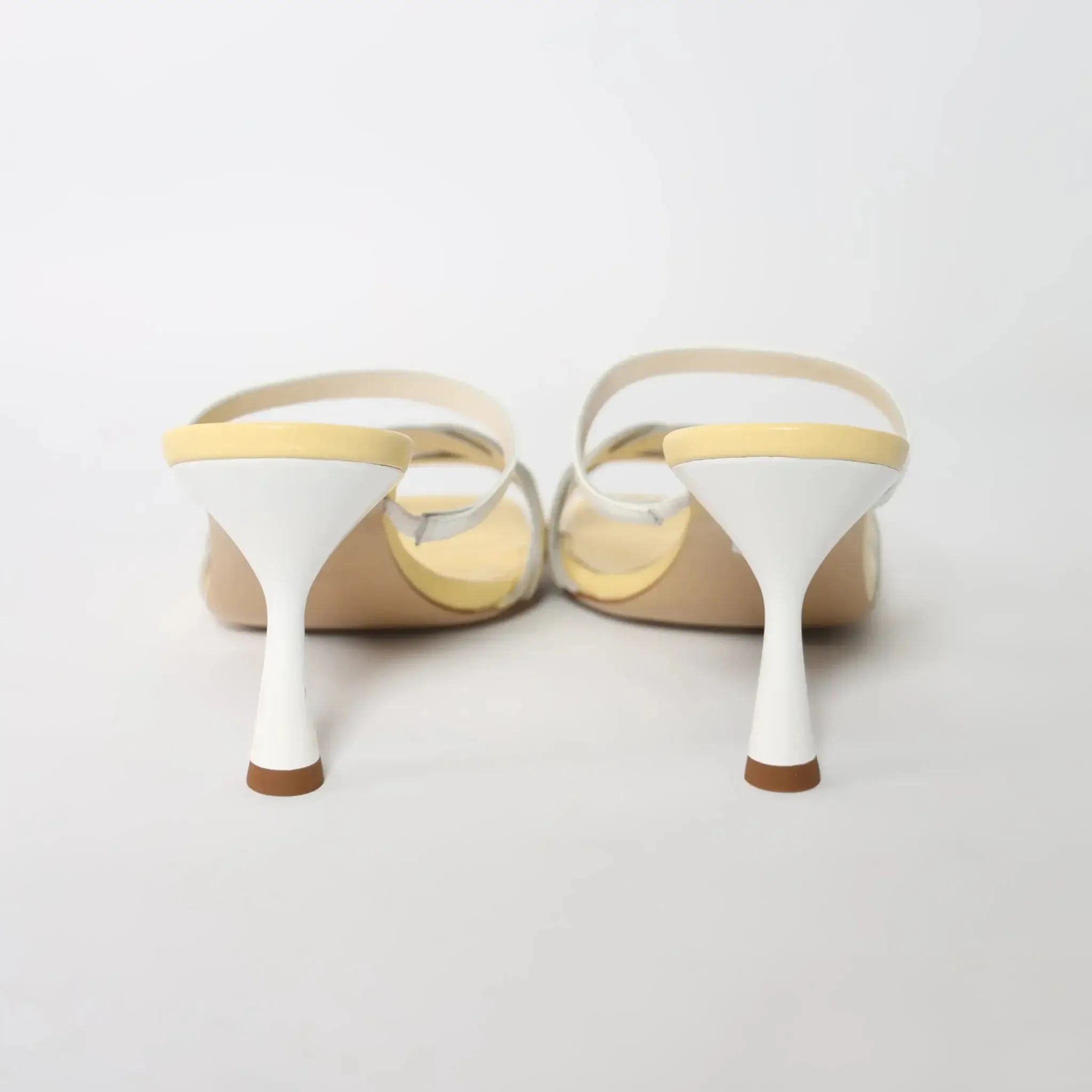 Yellow Crisscross strappy Leather Women's Italian Mules