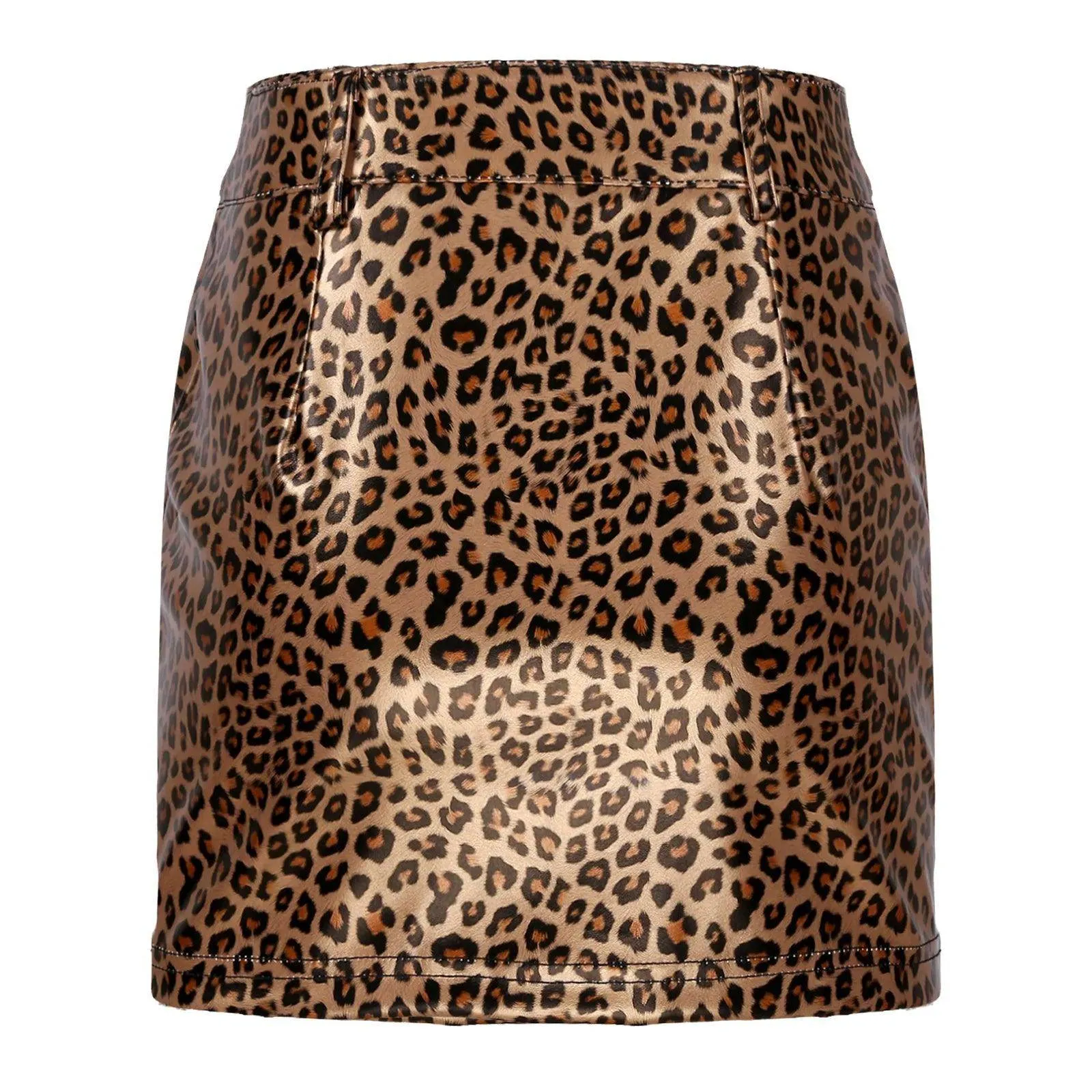Your Shiny Clothes Leopard Print Mini Skirt
