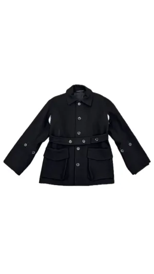 Y's Yohji Yamamoto Wool & Cashmere Belted Coat