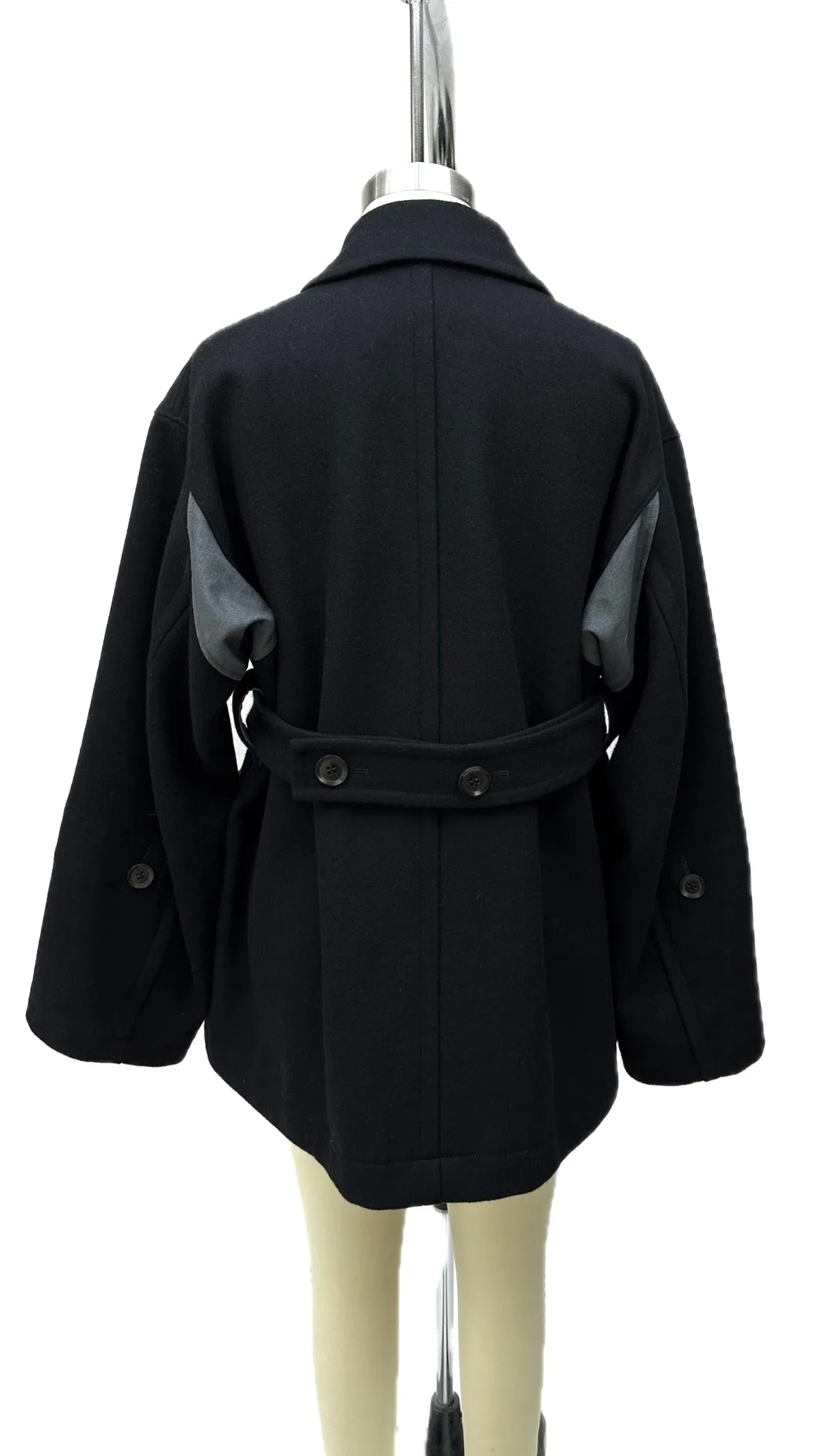 Y's Yohji Yamamoto Wool & Cashmere Belted Coat