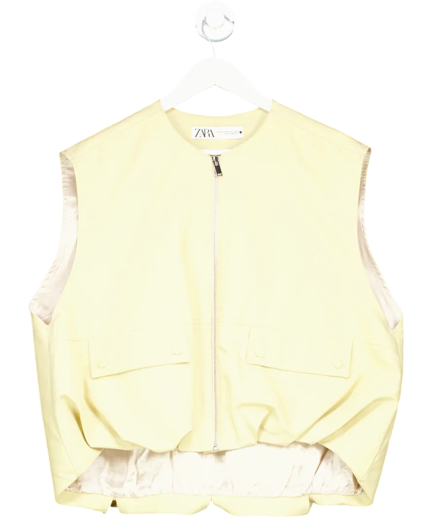 ZARA Beige Oversize Voluminous Gilet UK XS/S