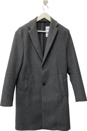 ZARA Grey Wool Blend Coat UK S