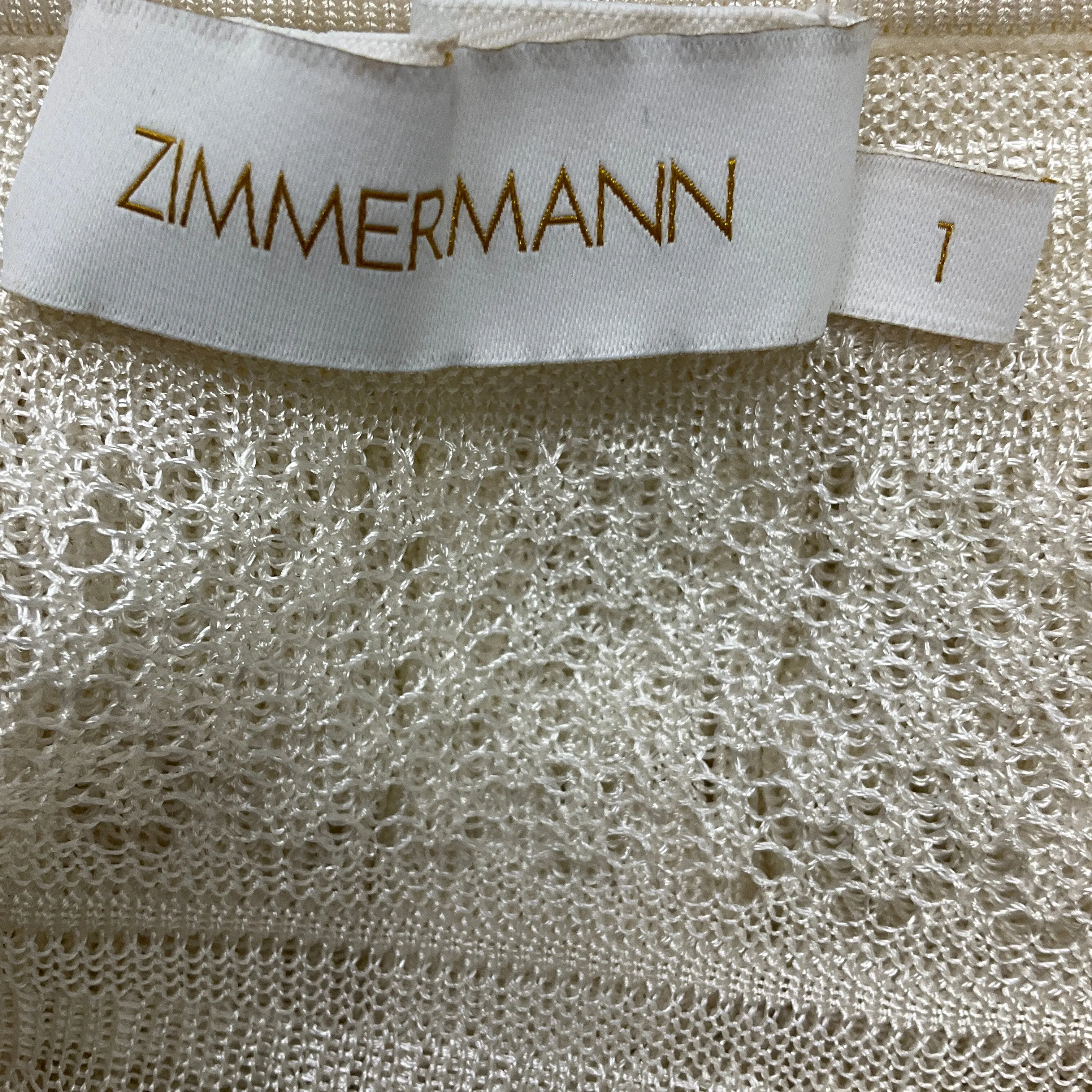 Zimmermann Ivory Ruffled Knit Top and Skirt Two-Piece Set