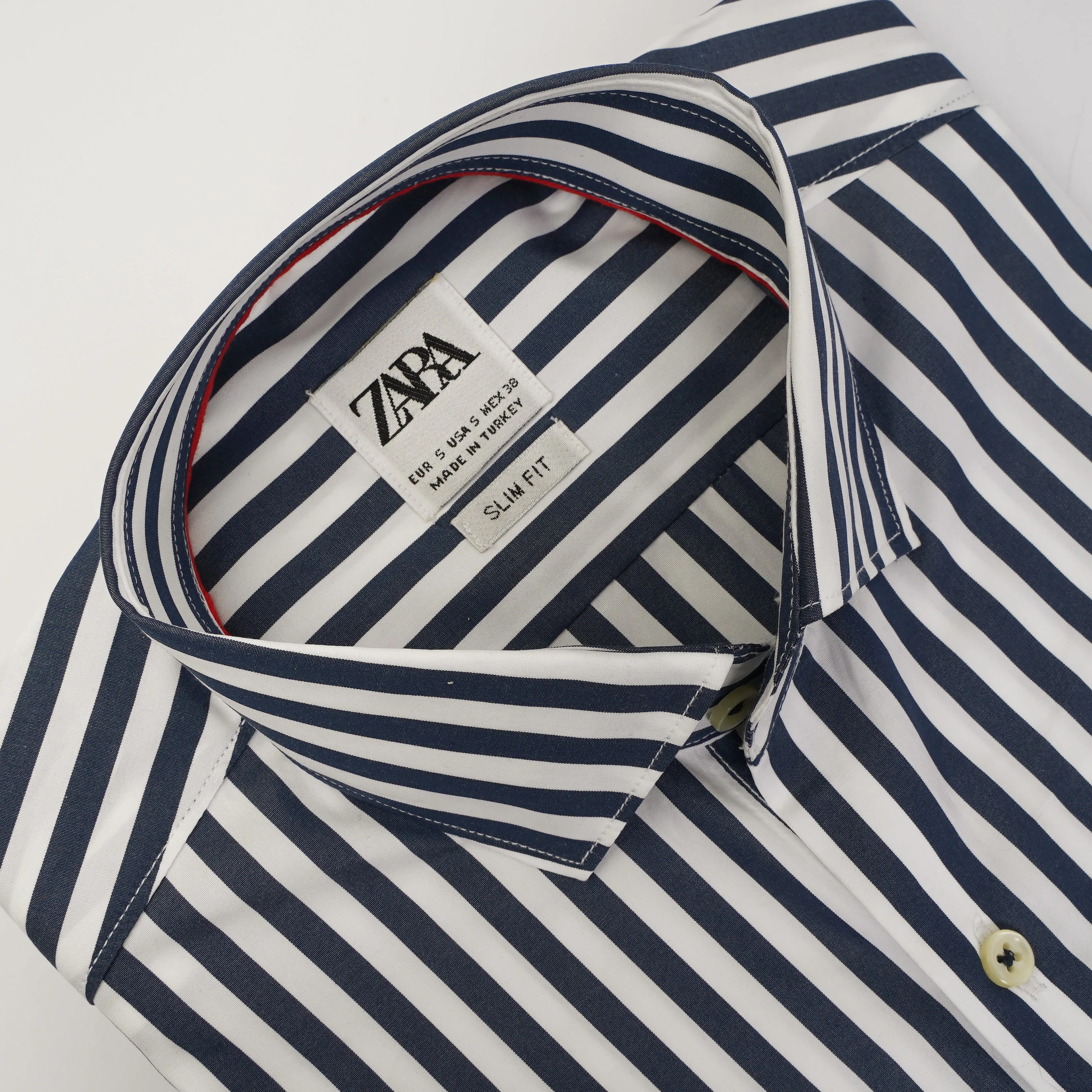 ZR Men Navy & White T Stripes Shirt